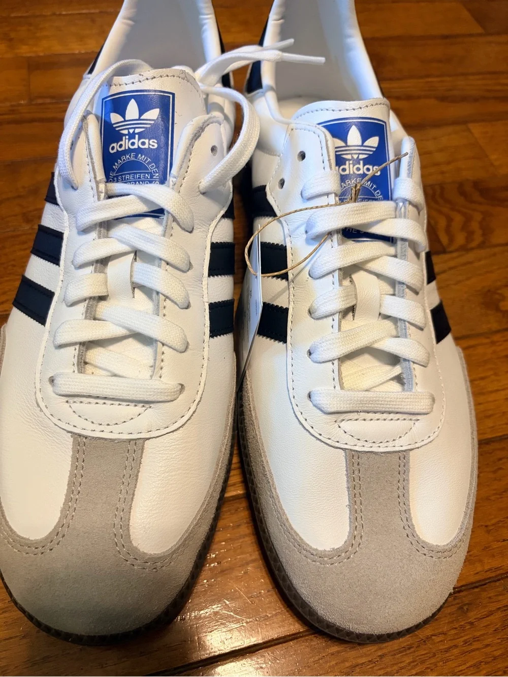 adidas Men’s White, Black & Gray Samba Retro Trainer Sneakers